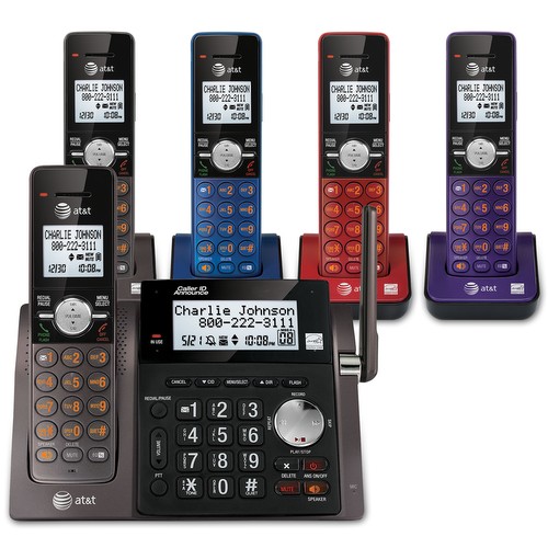 5 handset cordless answering system with caller ID/call waiting - view 1